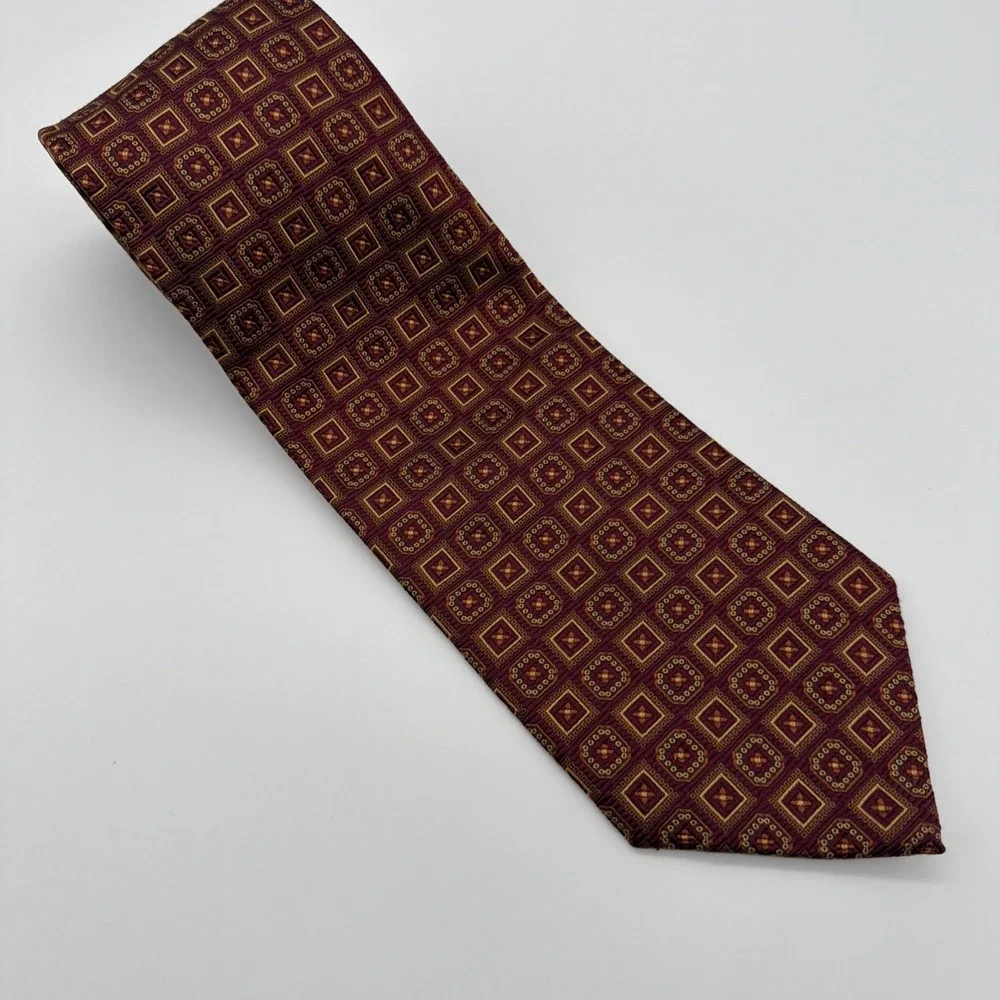 Vintage Brooks Brothers‎ Silk Necktie Neat Geometric Heritage Business 60